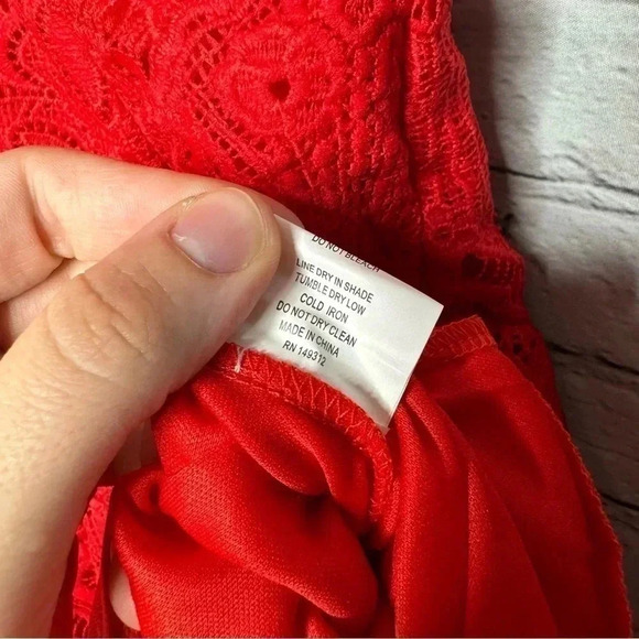 NWT Saints & Secrets Red Lace Open Back Halter Top A-Line Dress size Small - Picture 8 of 11
